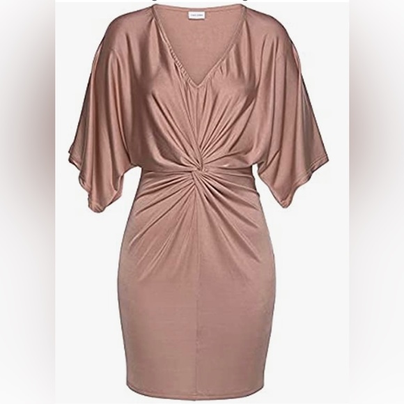 LASCANA Knot Front Kimono Summer Dress- Blush - Picture 8 of 8